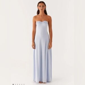 Peppermayo Exclusive Tayla Linen Maxi Dress - Floral Wave size 6 NWT